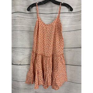 Wild Fable Peach Floral Boho Chic Strappy Mini Dress Size S